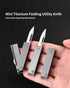 TKK1 Mini Titanim Pocket Knife, EDC Utility Knife with Key Ring, Lockable Folding Knife with D2 Steel Blade, Cool EDC Tool for Camping, Hiking and Outdoor by TIKIDESIGN