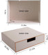 PU Leather Stackable Organizer Drawer, Executive Desktop Filing Cabinet for Jewelry, Bills, Paper, Beige