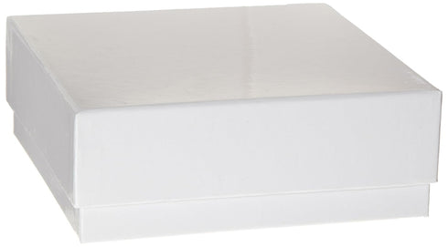 Heathrow Scientific HD2860B White Cardboard Cryovial Box with Lid, 75mm Height, Pack of 12