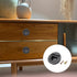 Flush Ring Pull Handles, 1Pcs Zinc Alloy Flush Pull Slam Latch (35mm/1.38") with Screws for Sliding Door