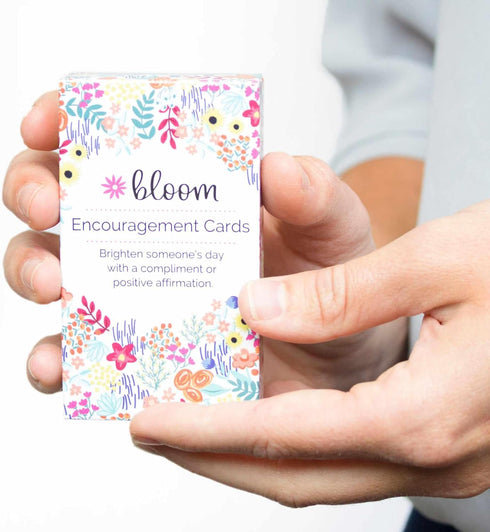 bloom daily planners Encouragement Card Deck, Cute Inspirational Quote Notecards, Set of Thirty Assorted Designs