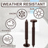 Blulu 60 3 Inch Pcs Vinyl Shutter Fastener Window Panel Peg Lok Pin Pegs Screws Shutter Spikes Anchor (Federal Brown)