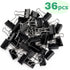 ZZTX Black Binder Clips Paper Clamps Clips Medium Size, 1.3 Inches, 36 Pack by ZZTX