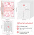 SKYDUE 100 Envelopes Challenge Binder with Laminated $5050 Tracker Sheet & Pre-numbered Pockets (Pink)