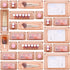 Trotianingyu Set 25 Coffee Acrylic Drawer Organizers Storage for Makeup, Office Desk Small Vanity Trays for Drawer