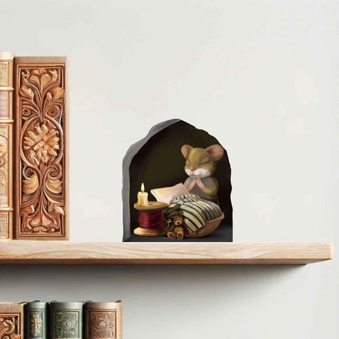 Mouse Reading Book Wall Decor Sticker Decal for Kids Room, Classroom, Home, Bedroom, Book Lover