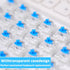 Josojoou 12 3 Pieces Blue Mechanical Keyboard Switches, Pin Pre-Lubricated Clicky Key Switches, Dustproof