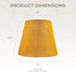 CS-1107-5MU 3 5 4.5, Royal Designs, Inc. Velvet Empire Chandelier Shade, x x Mustard