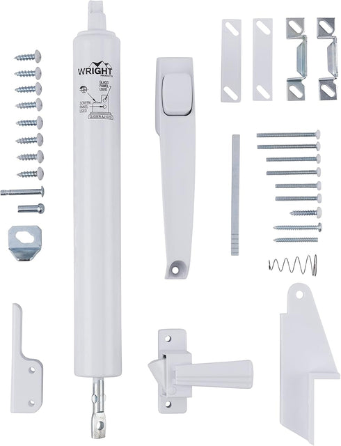 Wright Products VLANWH White Corrosion Resistant Storm and Screen Door Hardware Kit