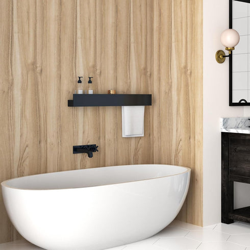 Light Brown Wood Wallpaper Peel and Stick 15.8''x78.7'' Oak Contact Paper for Countertops, Cabinets, Desk