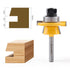 2Pcs Set 1/4 Inch Newdeli Shaker Rail and Stile Router Bit Shank Tongue and Groove Router Bits Professional Carbide