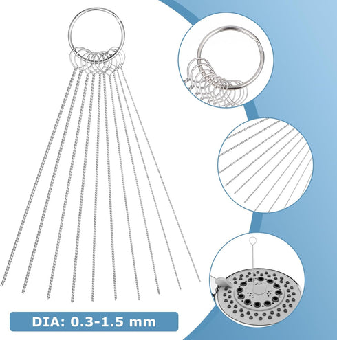 Gatuida Shower Head Cleaner, Small Gaps Hole Anti-Clogging Brush, Shower Nozzle Clog Removal Picks, 20PCS