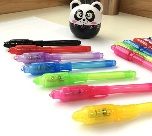 SCStyle Invisible Ink Pen 7Pcs,Spy Pen Marker Kid Pens for Writing Secret Message Pen Valentines Day Easter Day Halloween Christmas Birthday Party Bag Gift,Invisible Ink Pens with UV Light for Kids by SCStyle