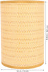 2pcs Kisangel Rustic Rattan Drum Lamp Shades for Floor and Table Lamps Woven Replacement Covers Bohemian Style Lighting