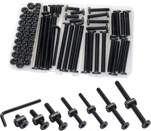 Socell Crib Screws Hardware Replacement Kit, 32Set Baby Bed Frame Bolts &Barrel Nuts