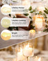 SHYMERY Flameless Votive Candles - 24 Pack, 200+ Hour Battery Operated LED Tea Lights for Wedding and Christmas