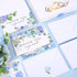 50 Pack Summer Whaline Hydrangea Thank You Cards Bulk Boxed Greeting Card Spring Blue Purple Floral Blank Note Cards