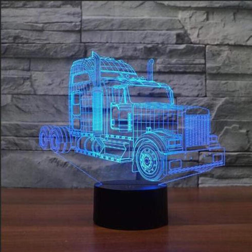 ZEZEFUFU 3D 7-Color Night Light LED Light Changing Table Desktop Remote Control LED Night Light Lamp
