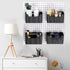 Suzile 4 Pcs Pegboard Bins Set | 7.9 x 3.3 x 4.7'' Plastic Containers with Metal Hooks for Organizing Storage Tools