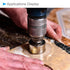 Diamond Drill Bits Set, 5-Pieces with 5mm to 12mm Cutting Diameter for Glass Drilling Hard Materials