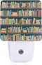 YASHILAIYA Bookshelf Library Book Night Light,Night Lights Plug into Wall LED Dusk