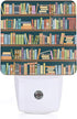 YASHILAIYA Bookshelf Library Book Night Light,Night Lights Plug into Wall LED Dusk