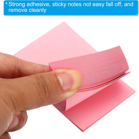 PATIKIL 2 x 3 Inch Sticky Notes, 6 Pack Self-Stick Note Pads, 100 Sheets/Pad, Bright Color for Office
