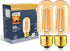 Amber Dimmable Tubular LED Bulb T45 Edison 60W Equivalent 6W 500lm 2200K Warm White, Pack of 2