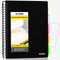 SUNEE Graph Paper Notebook, 300 Pages, 5 Subject, 8.2"x10.8", 5 x 5mm Grid, 5 Pocket Colored Dividers, 3-Hole Punched