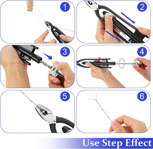 9 Inch Safety Wire Twisting Pliers, Aircraft Wire Twisting Tool with 10 Meters 0.5 mm Wire