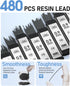Four Candies 0.9mm Mechanical Pencil Set with Case, 3PCS Metal Artist Lead Pencil with 480PCS HB Lead Refills