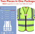XPCARE Reflective Safety Vests For Women Men, High Visibility Security Vest Pockets and Zipper Front Construction Work