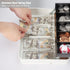 Cash Box with Money Tray and Key Lock, Large Metal Safe Money Box for Organizing and Storage, 11.8"x9.45"x3.54"