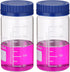 PATIKIL 2 Pack Reagent Media Storage Bottles, 500ml Borosilicate Glass Wide Mouth Bottles for Lab Liquids