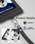 Carbon Fiber Work ID Card Holder with Lanyard is a Stylish and Durable Card Holder with Dual Card Capacity, Clear
