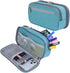 YONZONE Big Capacity Pencil Case - Large Pouch with 3 Multi Compartments for Office Stationery Organizer, Light Blue