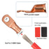 12PCS 2x3/8 Copper Ring Terminal Connectors, 2 AWG Heavy Duty Battery Cable Ends with 12 PCS 3:1 Heat Shrink Tubing for