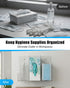 JVWKPU 3-Compartment Triple Hygiene Dispenser Station, Clear Acrylic PPE Organizer for Masks, Gloves & Hand Sanitizer