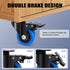 Casters Wheel 3 Inch Set of 4, 1200 Lbs Heavy Duty Dual Locking Industrial Swivel Casters