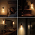 HAANGWAN Set 2, ClosetWalnut Motion Sensor Night Lights Indoor, Rechargeable Night Lights Wall Sconces Wooden