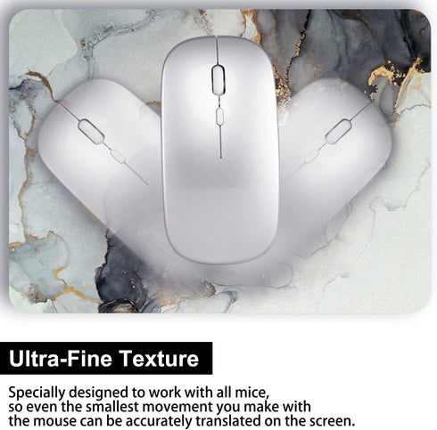 Audimi Small Mouse Pad 6 x 8 Inch - Thick Mini Mouse Pad for Laptop Wireless Mouse, Portable & Washable (Grey Marble)