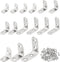PATIKIL 12 Pcs Metal L-Shape Brackets, 25mm x 40mm (1"x1.6") 90 Degree