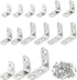 PATIKIL 12 Pcs Metal L-Shape Brackets, 25mm x 40mm (1"x1.6") 90 Degree