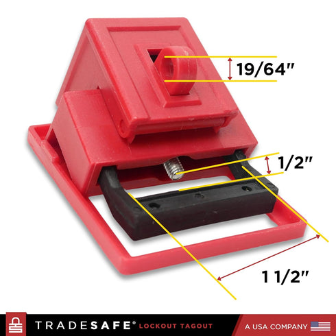 TRADESAFE Circuit Breaker Lockout Device, 3 Pack, OSHA Compliant, 480/600 Volt Clamp-on Breaker Lock Out Device