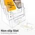 MaxGear Acrylic Brochure Holder 8.5 x 11 inch, 4 Tier Clear Literature Organizer with Removable Divider