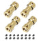 MECCANIXITY 4pcs Brass Shaft Coupling Joint Connector 2mm to 3mm with Screws for RC Model Car Airplane Motor