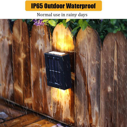 DEMPOWER IP65 2 Pack Solar Outdoor Wall Lights, Up & Down LED Wall Sconce, Warm White Dusk to Dawn, Waterproof Solar
