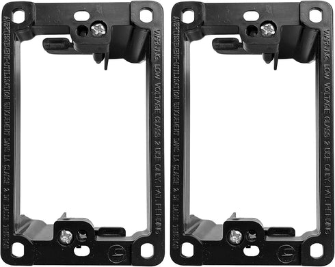 BestMounts 2 Pack Low Voltage Mounting Brackets for Drywall Outlet Cable Pass Through Wall Plates