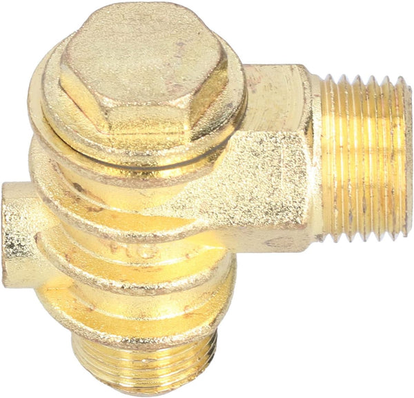 Air Compressor Check Valve, 3 Way Zinc Alloy, G1/2 G3/4 M10 Male Thread Non-Return Tool