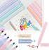 Yinder Bible Highlighters 12 Pcs, No Bleed Pastel Colors, 6 Pack 300 Sheets Cream Colors Transparent Sticky Notes 3 x 3